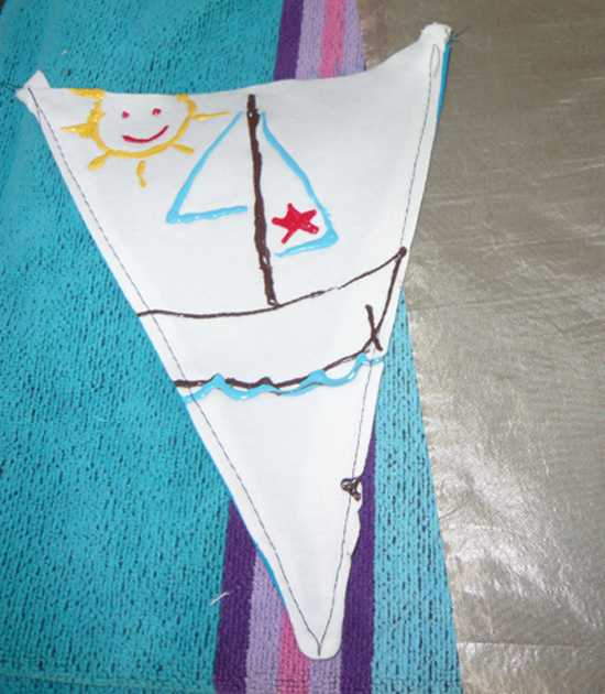 Painted Onesies Birthday Banner Bunting triangle