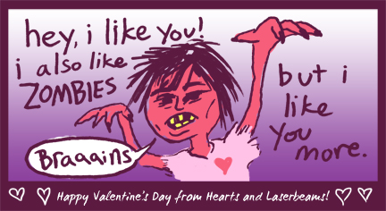 i also like zombies valentine