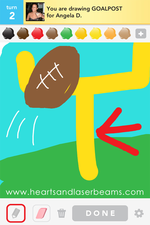 draw something goalpost by hearts and laserbeams