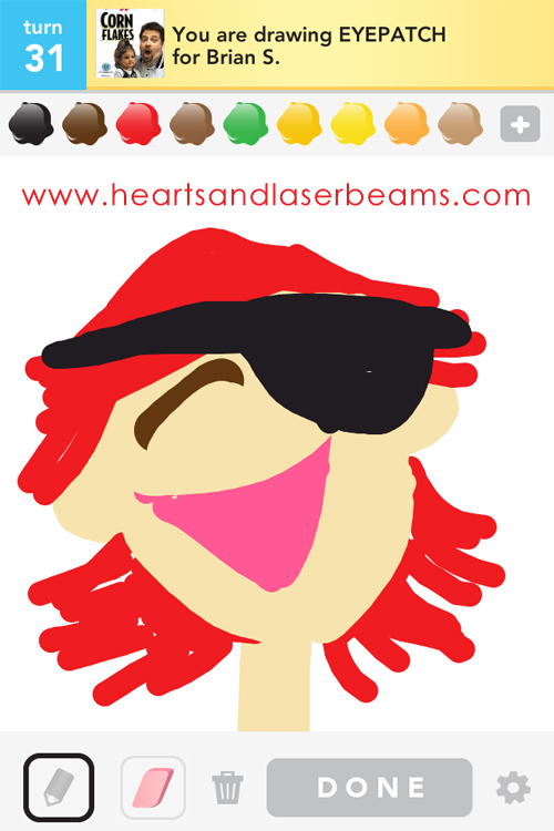 draw something eye patch by hearts and laserbeams