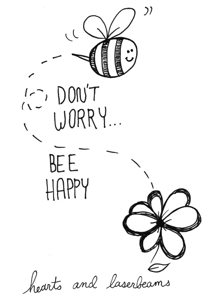 Don't Worry, Bee Happy illustration