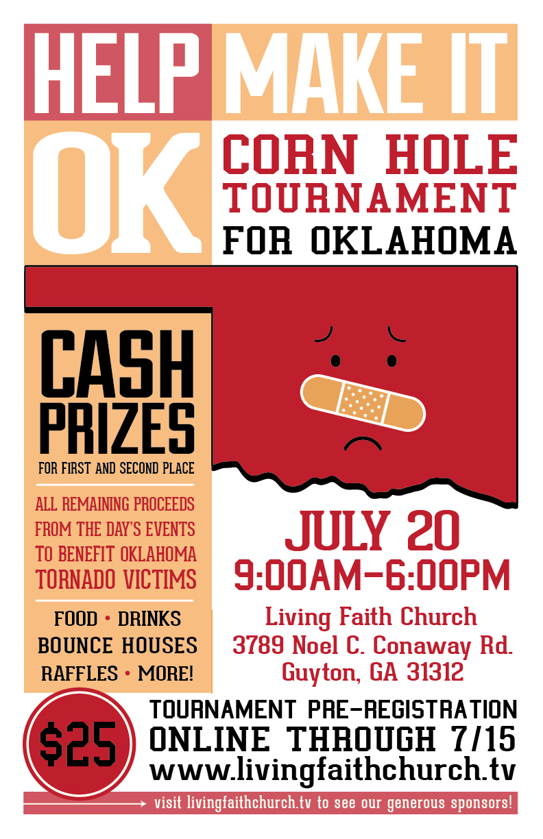 Help Make it OK corn hole tournament for Oklahoma tornado victims